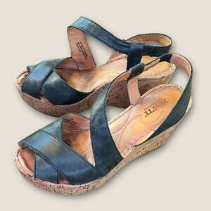 Born Black Wedge Sandals